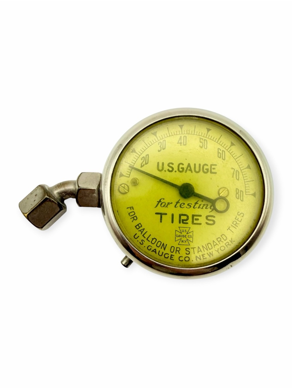 Vintage U.S. Gauge Co Tire Pressure Gauge Balloon Standard Tires USA